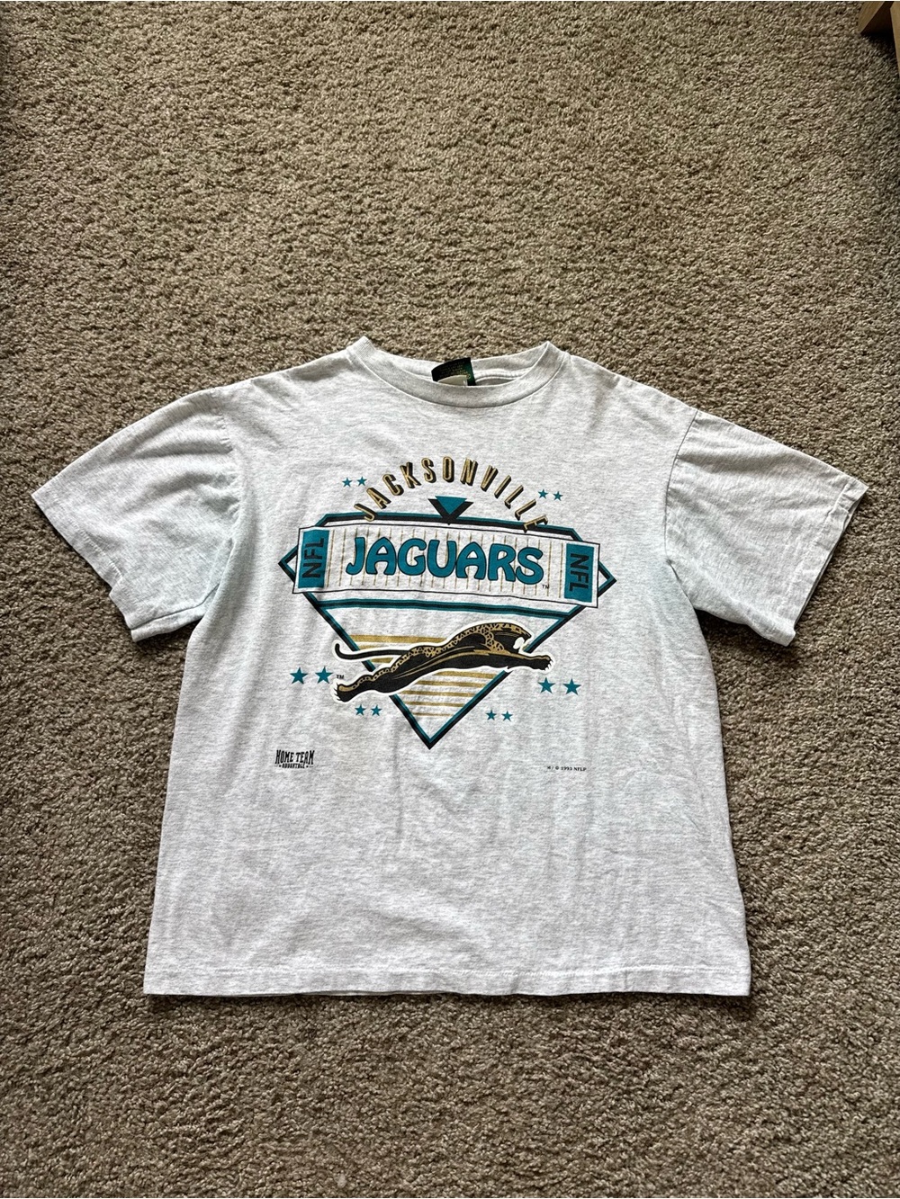 Vintage 90s Jacksonville Jaguars NFL Banned Logo VTG Shirt Mens Size L 1993